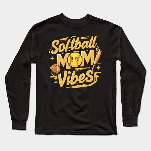 Softball-mom Long Sleeve T-Shirt by Little Quotes